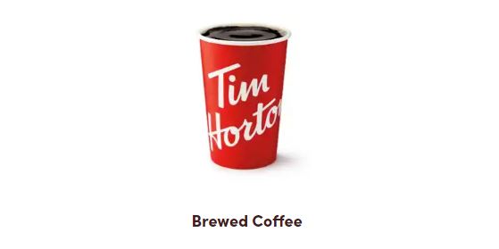 Tim Hortons Kamloops Brewed Coffee Menu with Prices